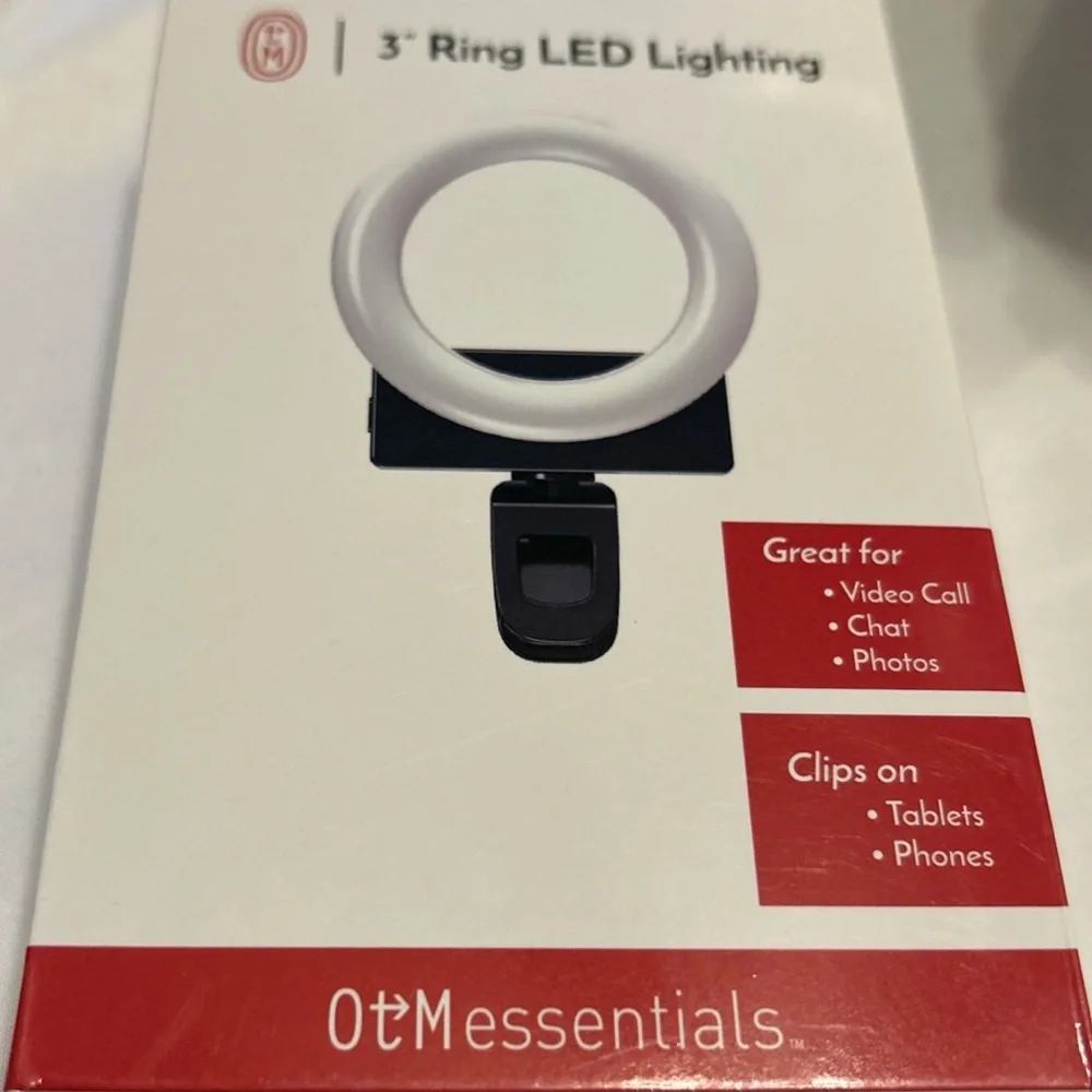 OTM Essentials Universal Ring Light, 3” Black, Brand New, Original Packaging